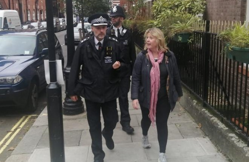 Nickie with the Westminster Borough Commander
