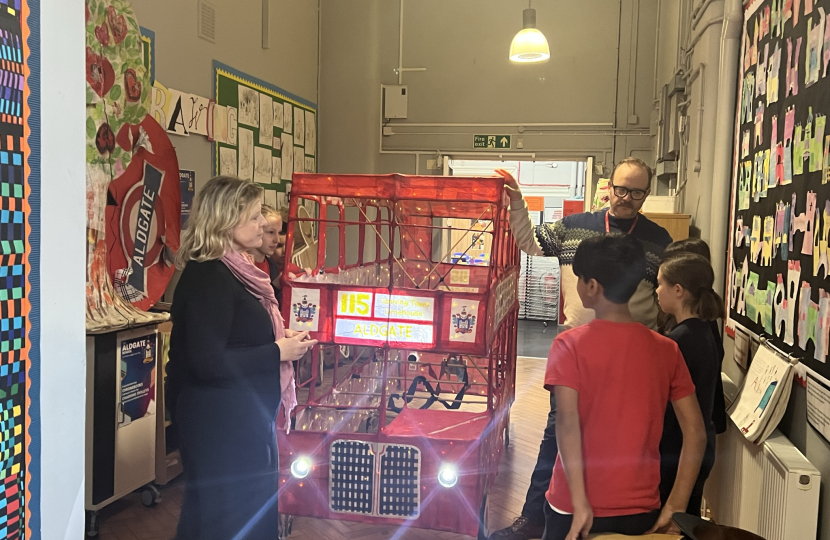 Two Cities MP enjoys the Aldgate in Winter Festival