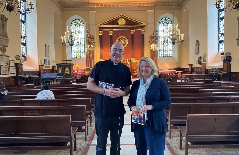 Nickie Aiken MP at St Paul’s Church, Covent Garden
