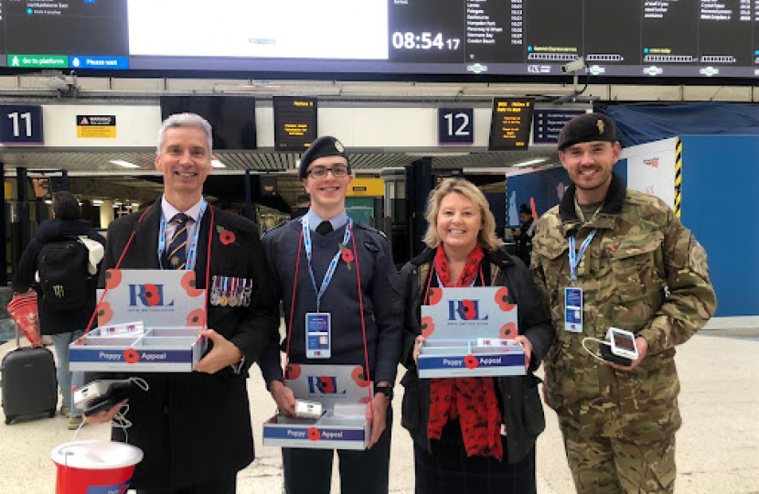 Poppy selling at Victoria Station