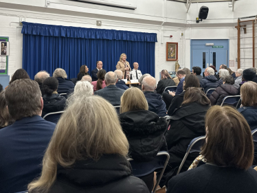 Nickie arranged a public meeting to discuss concerns over rising crime and anti-social behaviour